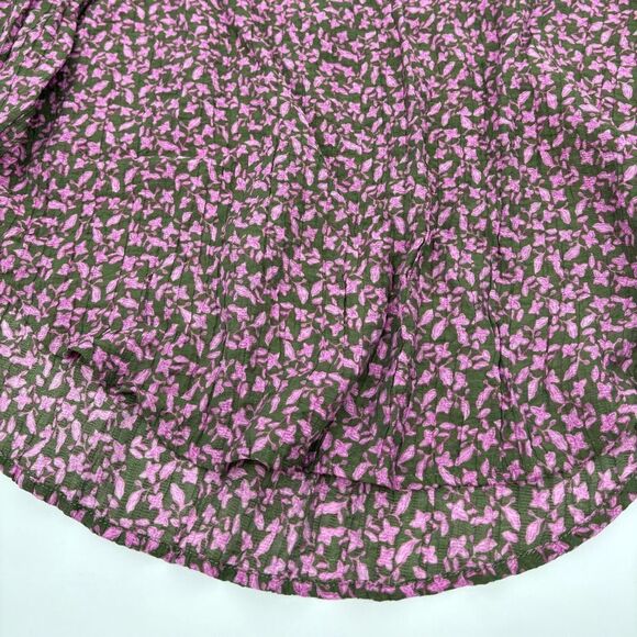 Ann taylor LOFT | Floral Purple Blouse | size large - Picture 8 of 8